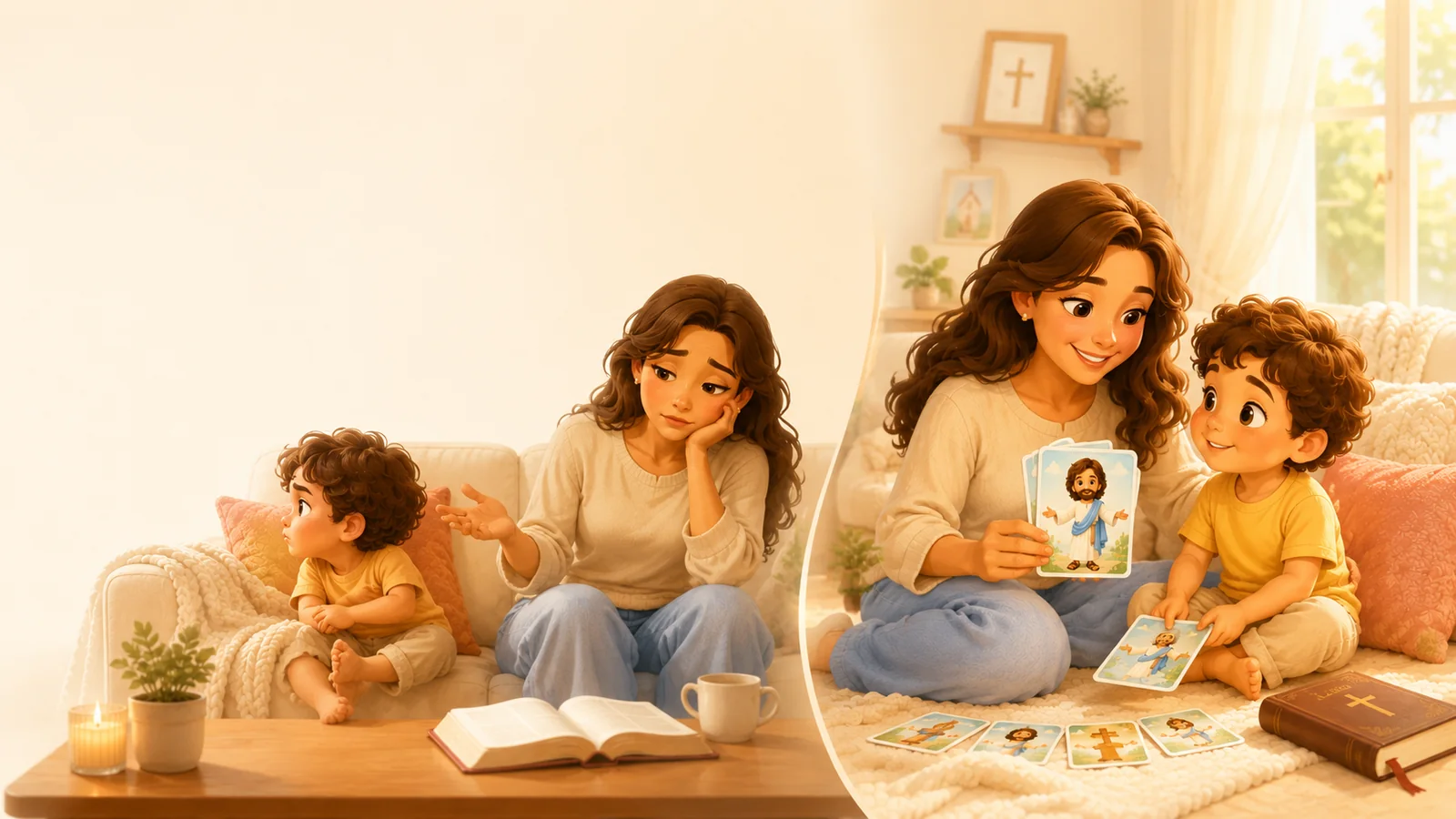 A sua voz é a primeira bússola espiritual que o seu filho vai ouvir na vida