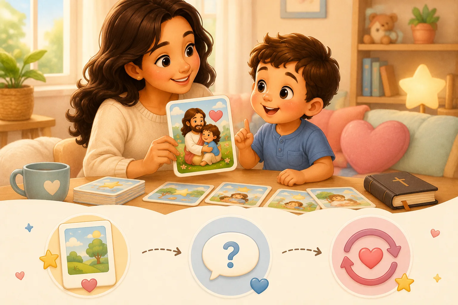 Associação Visual + Perguntas Curtas + Repetição Afetiva